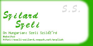 szilard szeli business card